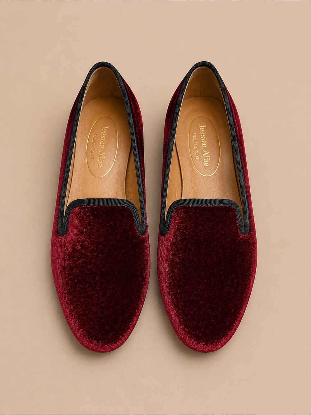 Journey West Wine Red Velvet Venetian Loafers Flats Sz 5.5M